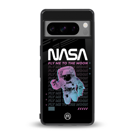 fly me to the moon back phone cover | glass case for google pixel 8 pro