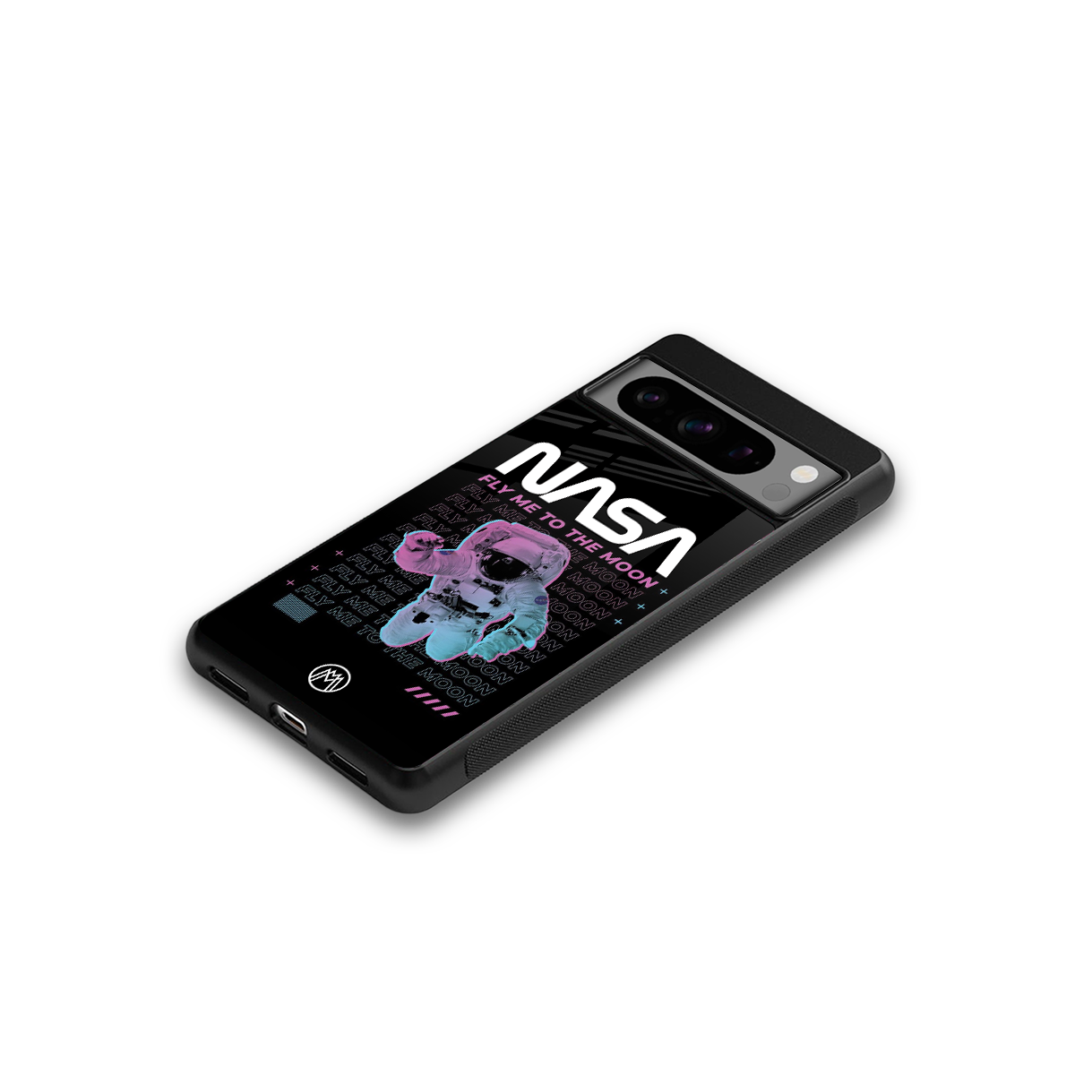 fly me to the moon back phone cover | glass case for google pixel 8 pro