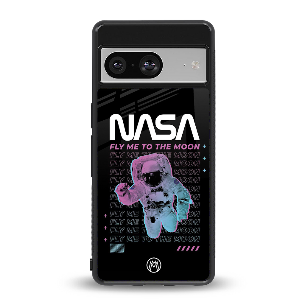 fly me to the moon back phone cover | glass case for Google Pixel 8