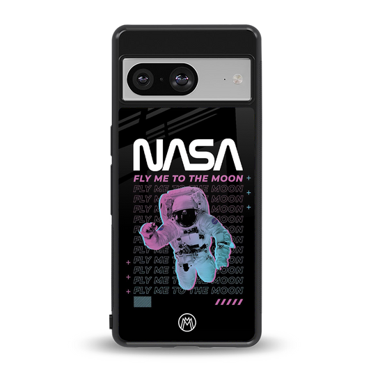 fly me to the moon back phone cover | glass case for Google Pixel 8