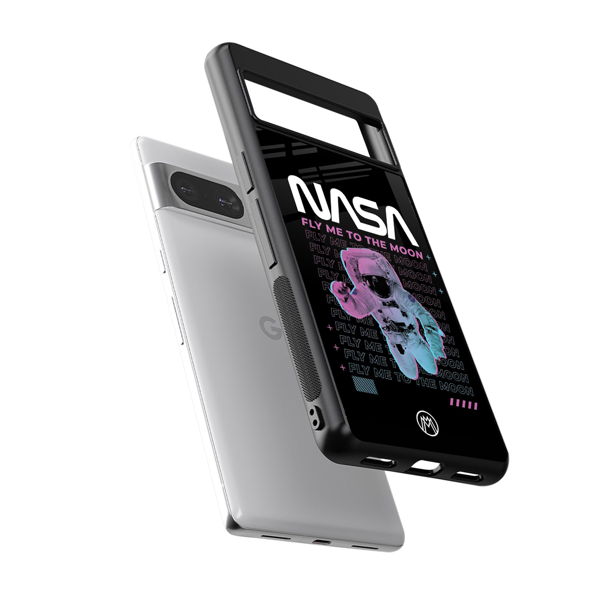fly me to the moon back phone cover | glass case for Google Pixel 8