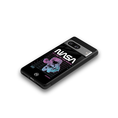 fly me to the moon back phone cover | glass case for Google Pixel 8