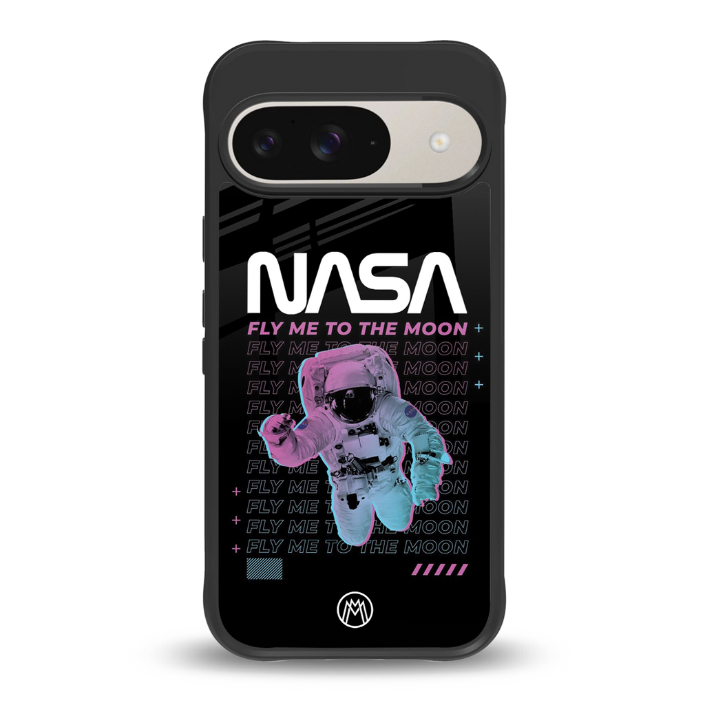 fly me to the moon back phone cover | glass case for google pixel 9