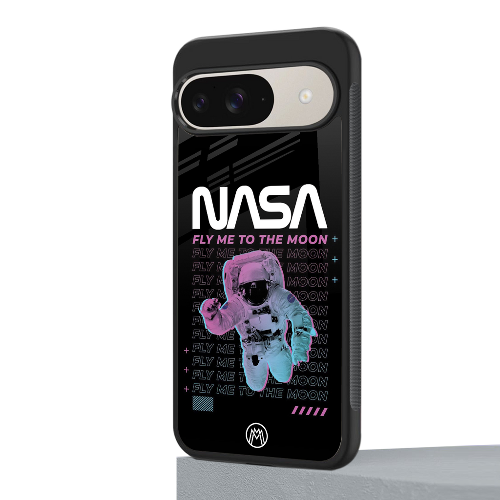 fly me to the moon back phone cover | glass case for google pixel 9