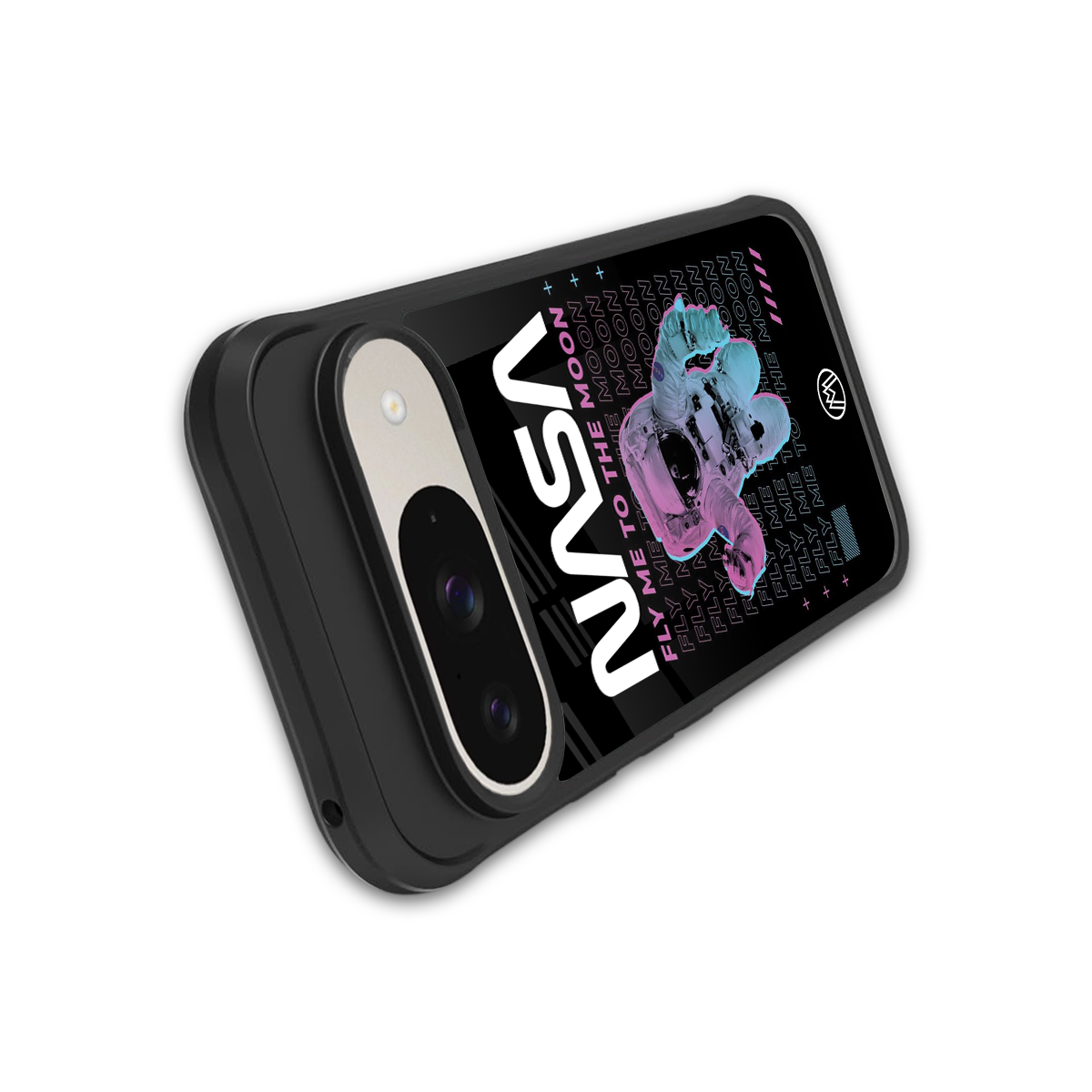 fly me to the moon back phone cover | glass case for google pixel 9