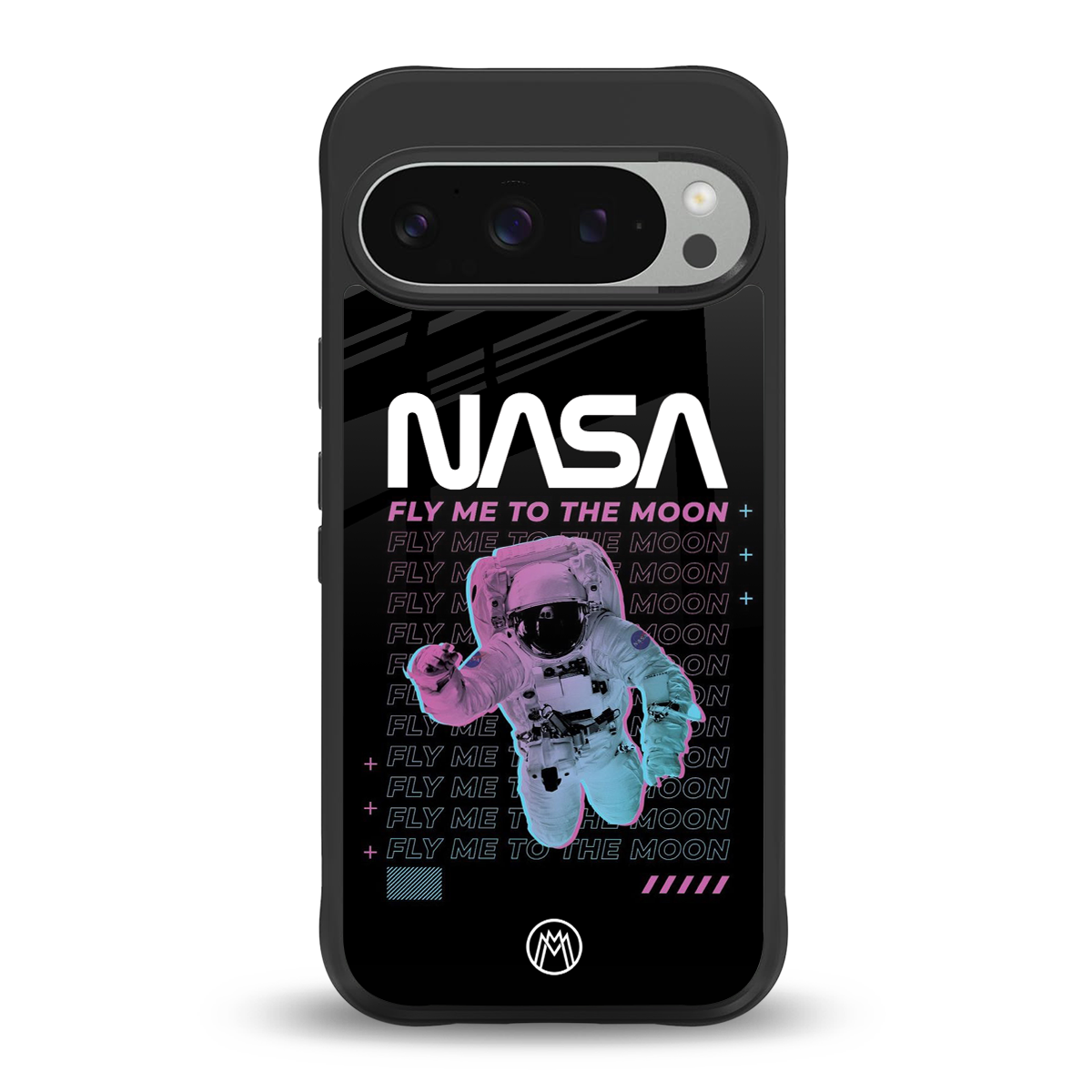 fly me to the moon back phone cover | glass case for google pixel 9 pro xl