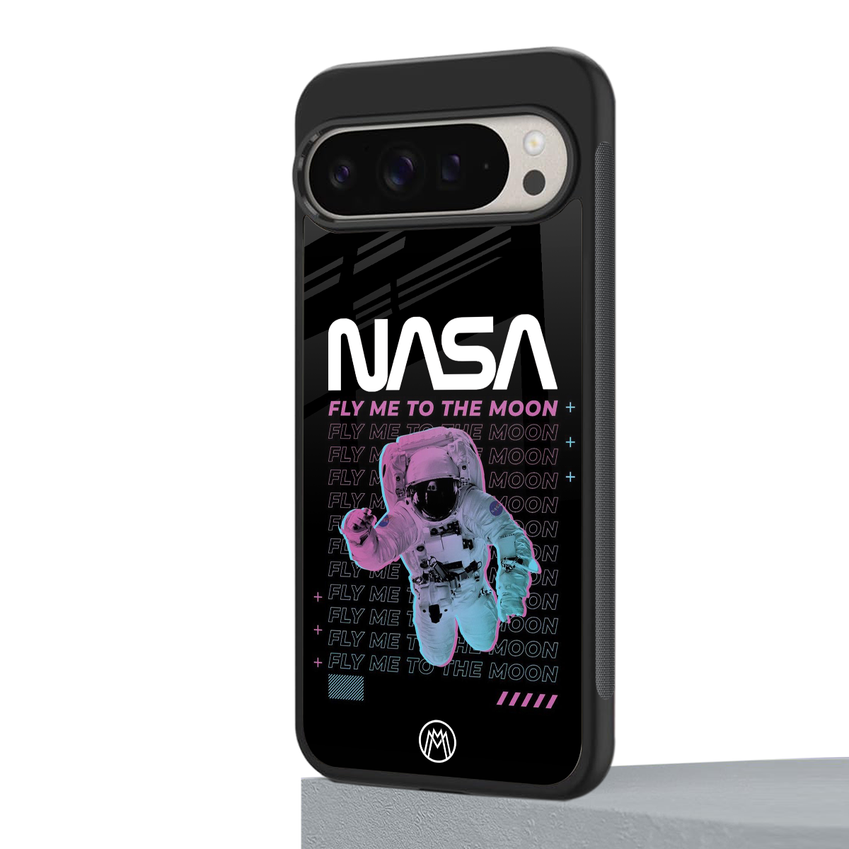 fly me to the moon back phone cover | glass case for google pixel 9 pro xl