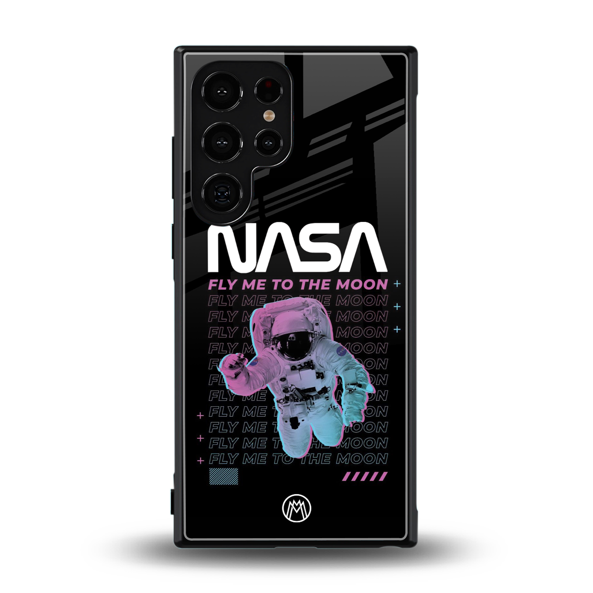 fly me to the moon back phone cover | glass case for samsung galaxy s23 ultra