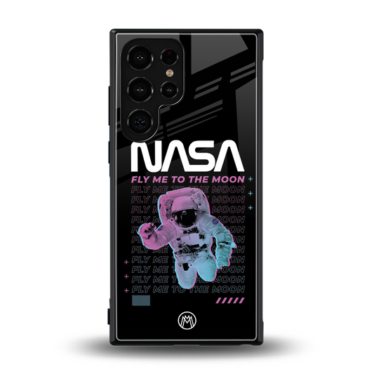 fly me to the moon back phone cover | glass case for samsung galaxy s23 ultra