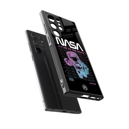 fly me to the moon back phone cover | glass case for samsung galaxy s23 ultra