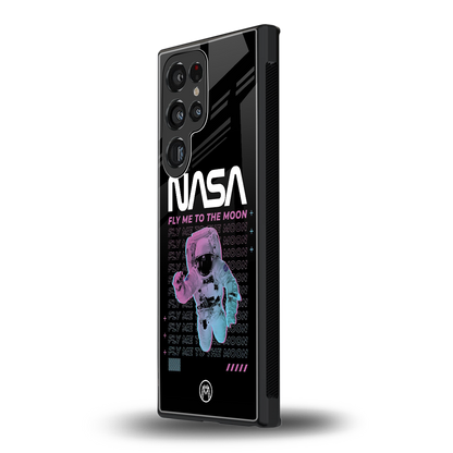 fly me to the moon back phone cover | glass case for samsung galaxy s23 ultra