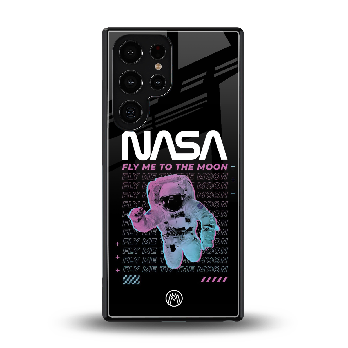 fly me to the moon back phone cover | glass case for samsung galaxy s25 ultra