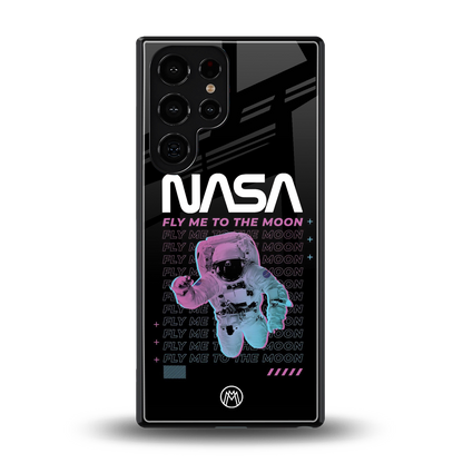 fly me to the moon back phone cover | glass case for samsung galaxy s25 ultra
