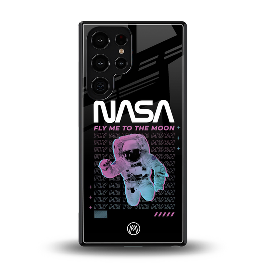 fly me to the moon back phone cover | glass case for samsung galaxy s25 ultra