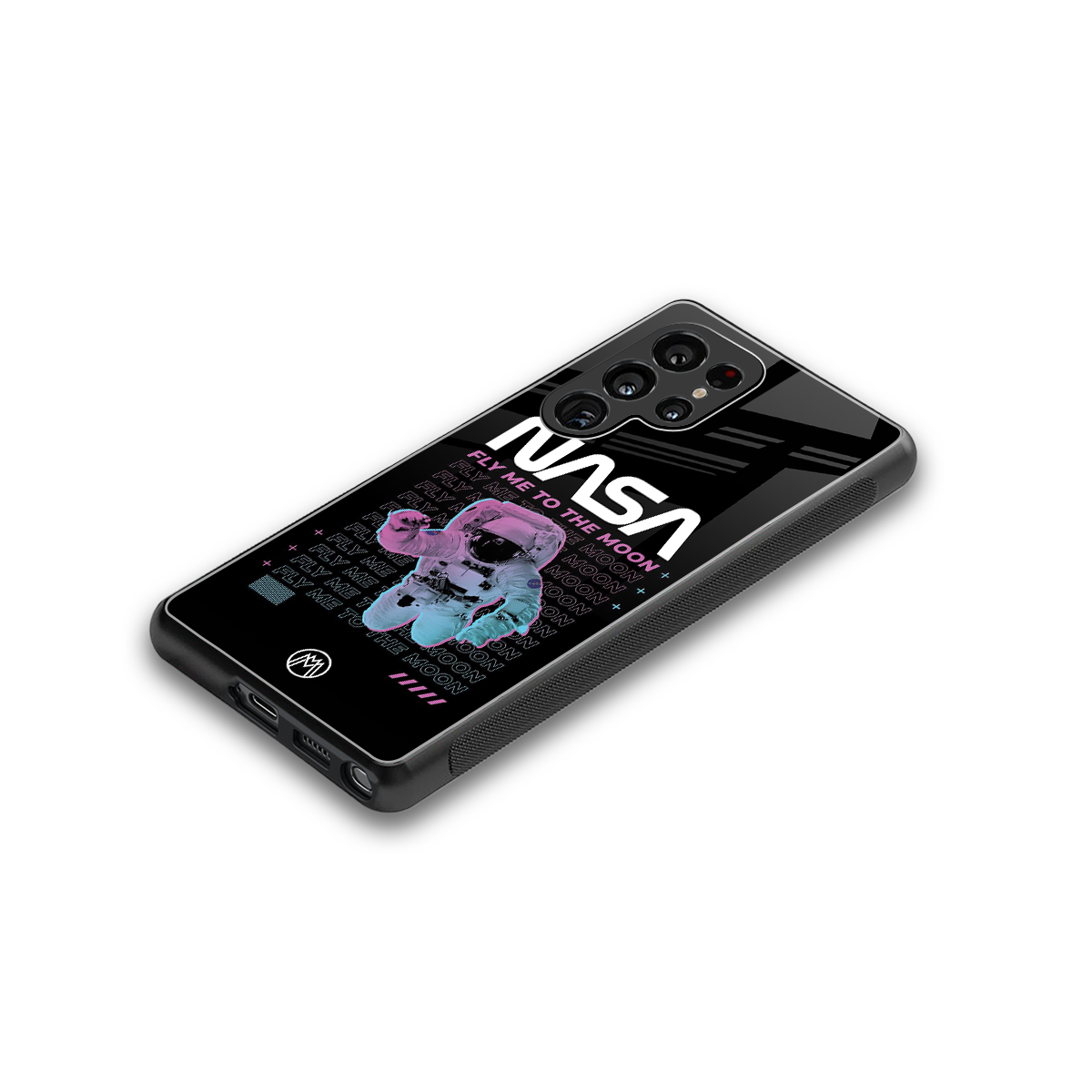 fly me to the moon back phone cover | glass case for samsung galaxy s25 ultra