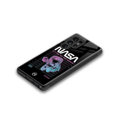fly me to the moon back phone cover | glass case for samsung galaxy s25 ultra