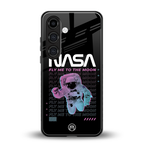 fly me to the moon back phone cover | glass case for samsung galaxy s25