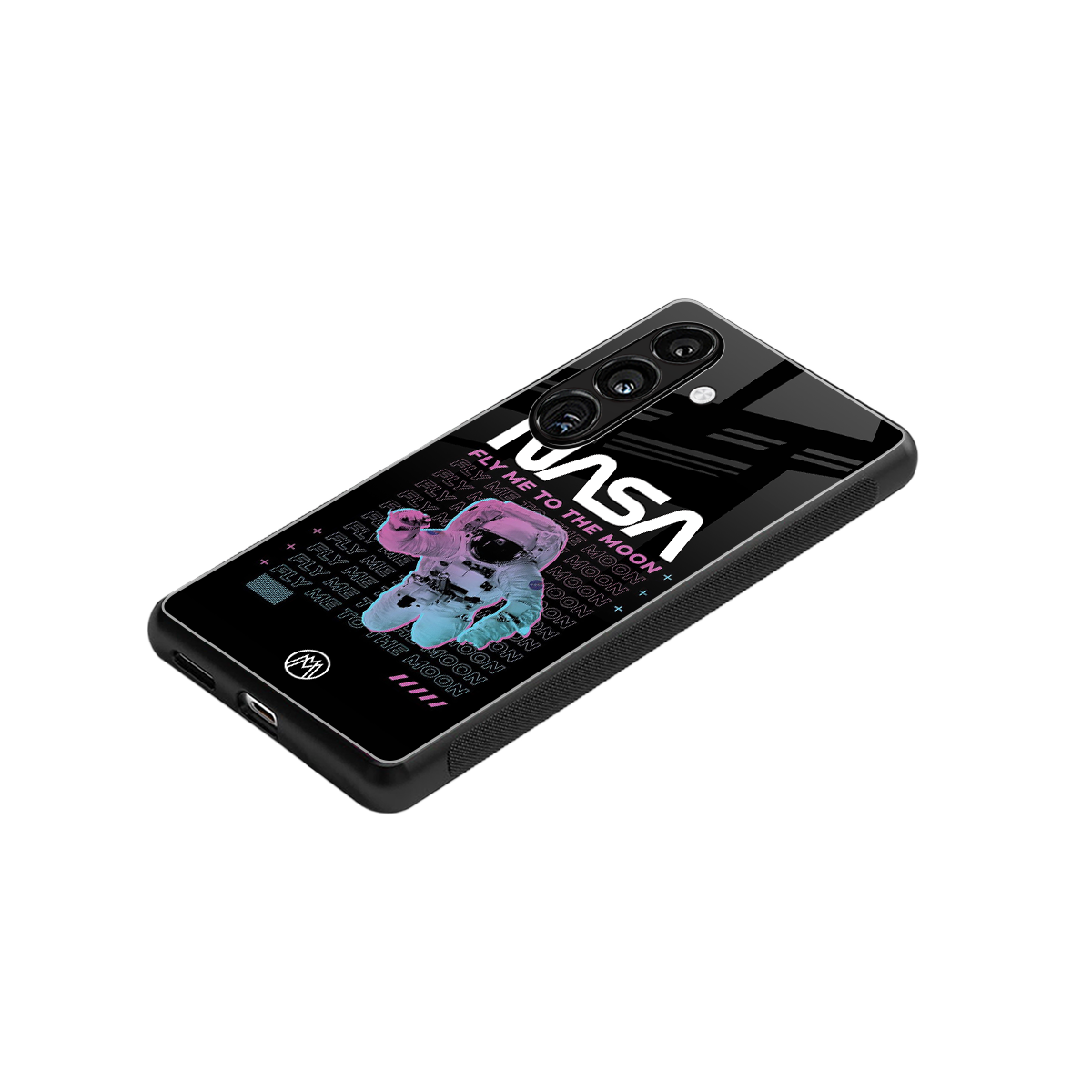 fly me to the moon back phone cover | glass case for samsung galaxy s24 fe