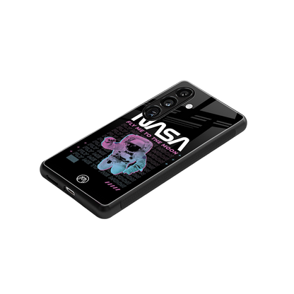 fly me to the moon back phone cover | glass case for samsung galaxy s24 fe