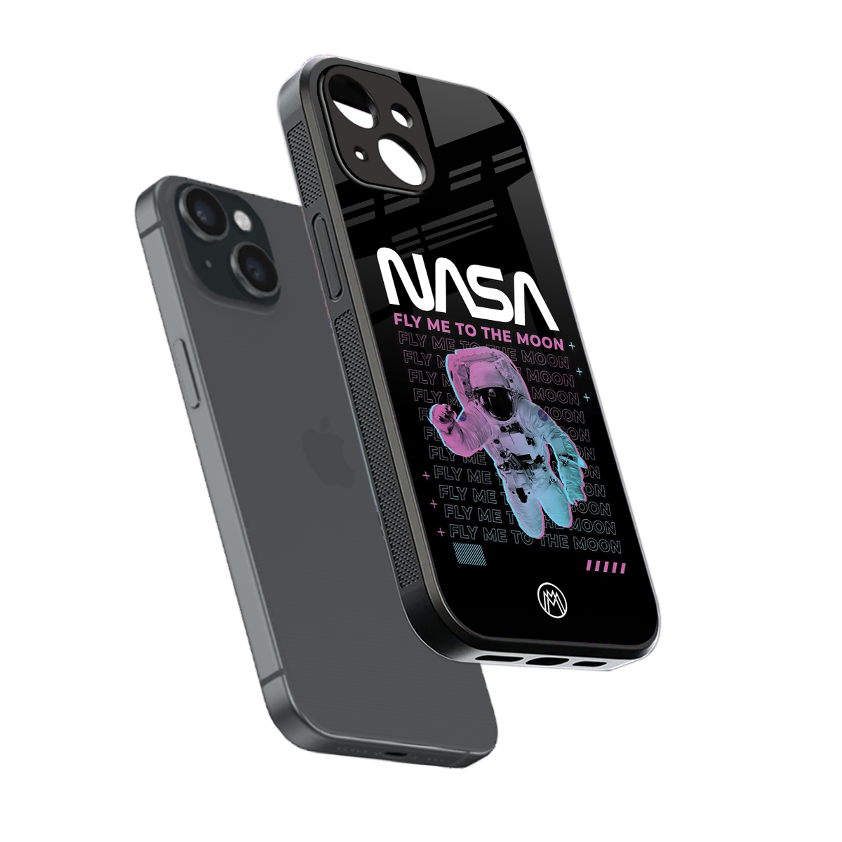 fly me to the moon back phone cover | glass case for iphone 15