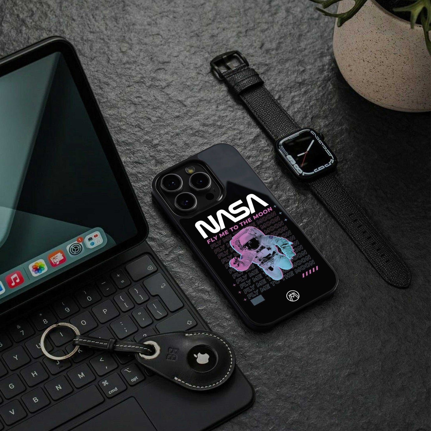 fly me to the moon back phone cover | glass case for oneplus nord 4