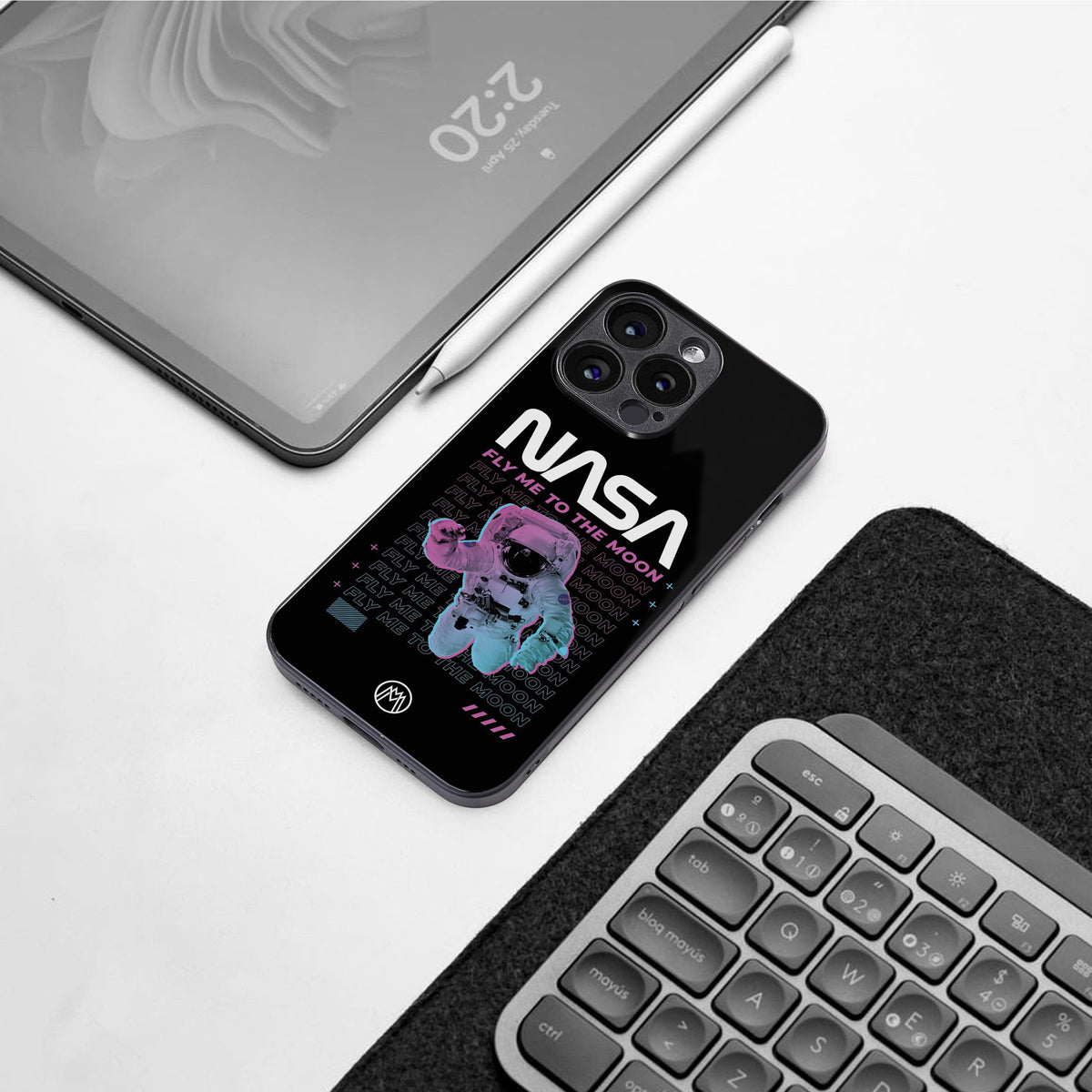 fly me to the moon back phone cover | glass case for google pixel 9