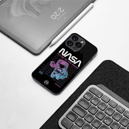 fly me to the moon back phone cover | glass case for iphone 16 pro max