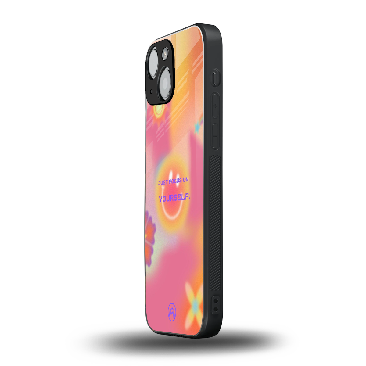 focus on yourself back phone cover | glass case for iphone 13 mini
