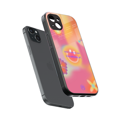 focus on yourself back phone cover | glass case for iphone 15 plus