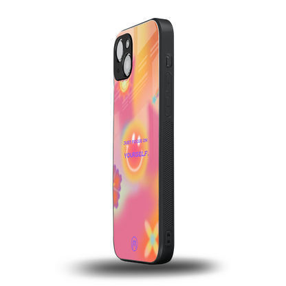 focus on yourself back phone cover | glass case for iphone 15 plus