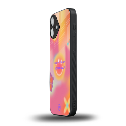 focus on yourself back phone cover | glass case for iphone 16 plus
