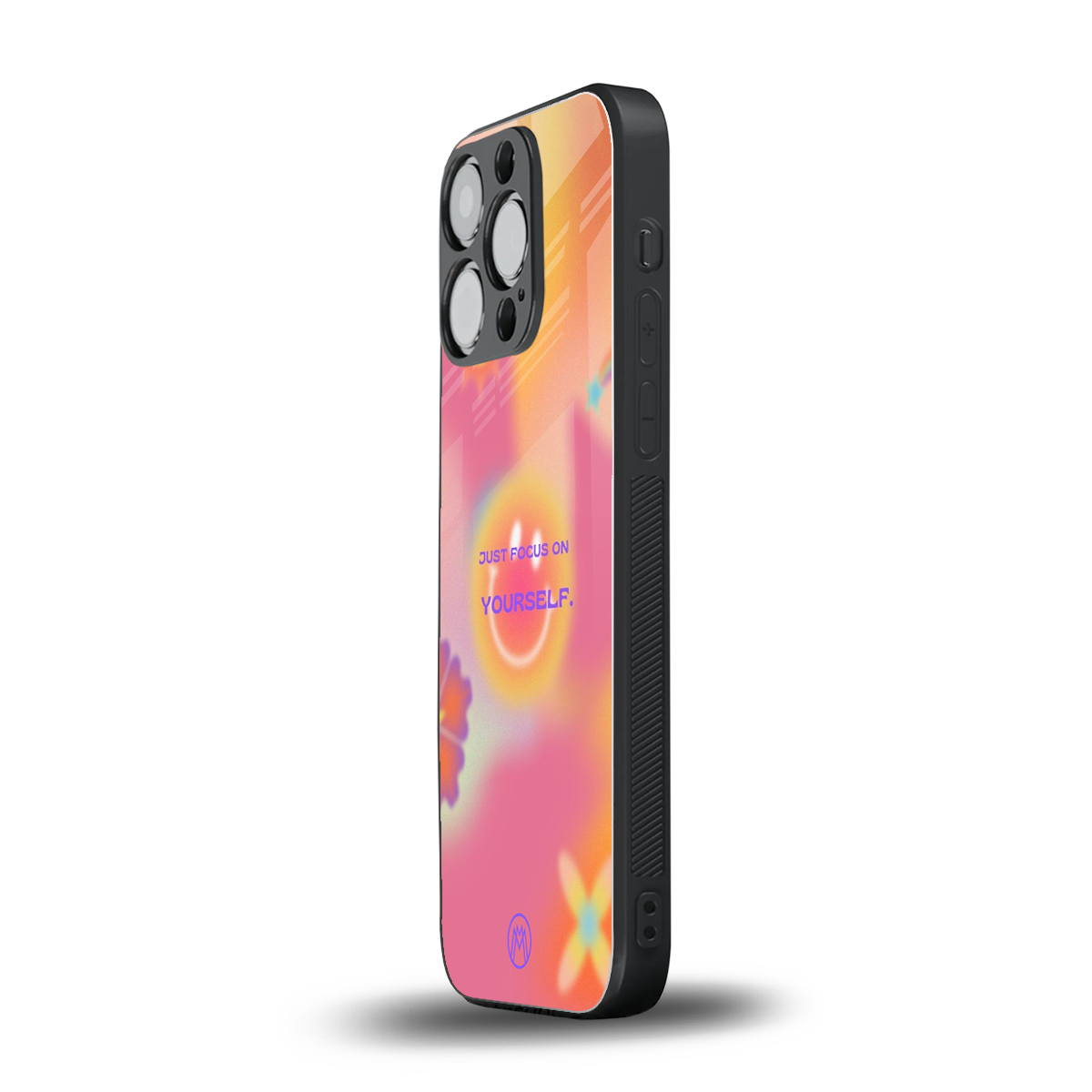 focus on yourself back phone cover | glass case for iphone 16 pro