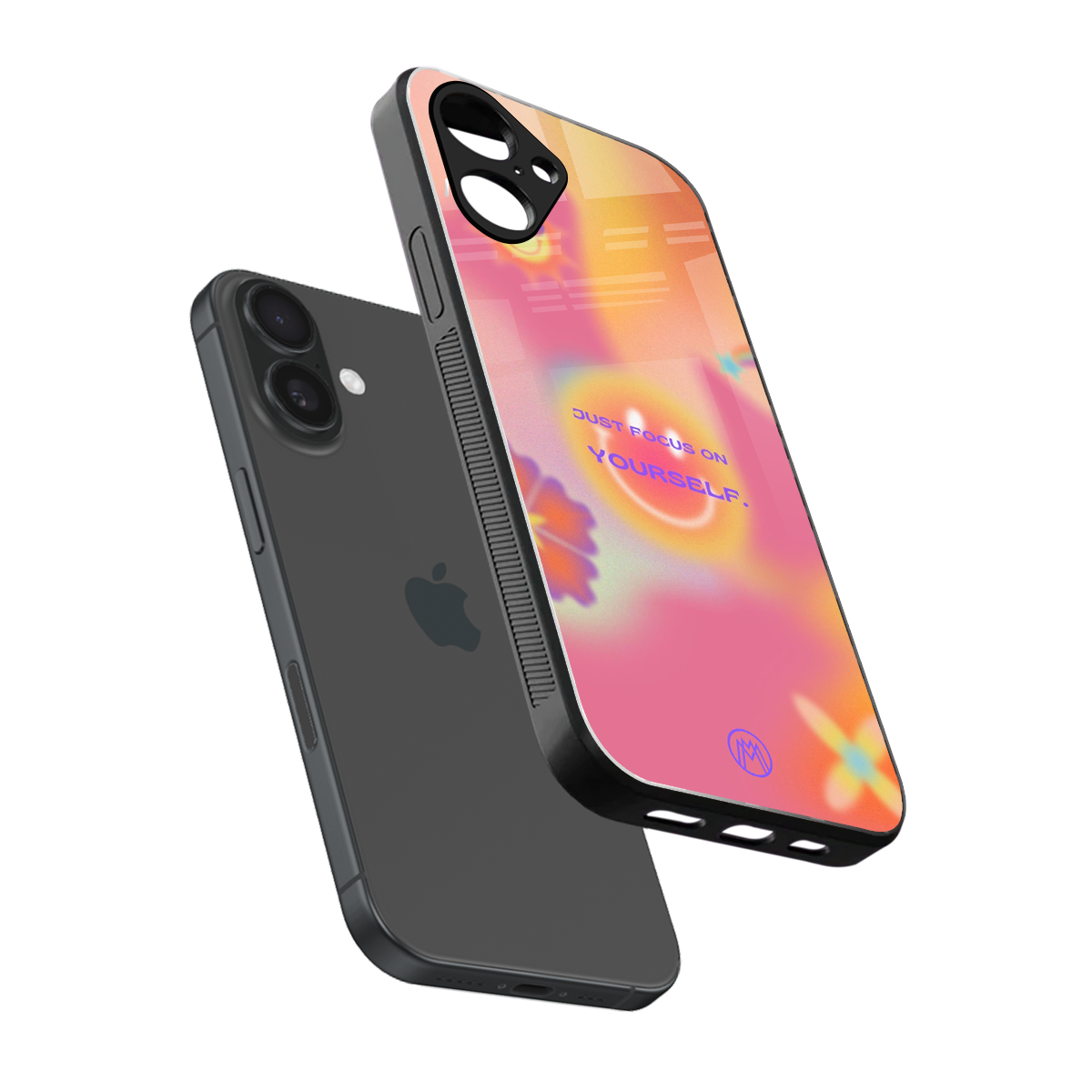 focus on yourself back phone cover | glass case for iphone 16