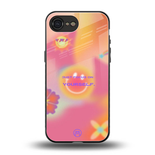 focus on yourself back phone cover | glass case for iphone 16e