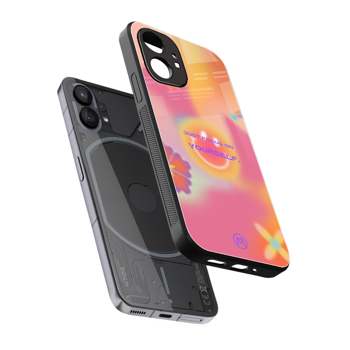focus on yourself back phone cover | glass case for nothing phone 1