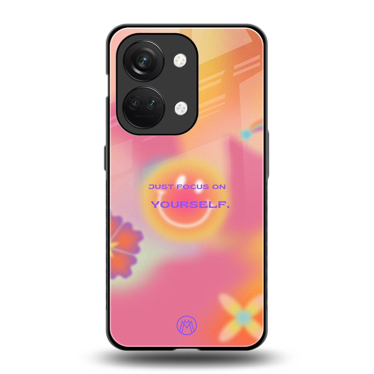 focus on yourself back phone cover | glass case for oneplus nord 3