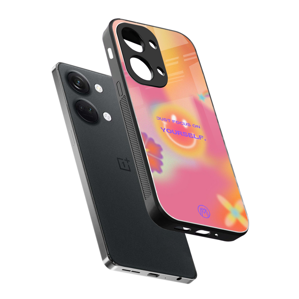 focus on yourself back phone cover | glass case for oneplus nord 3