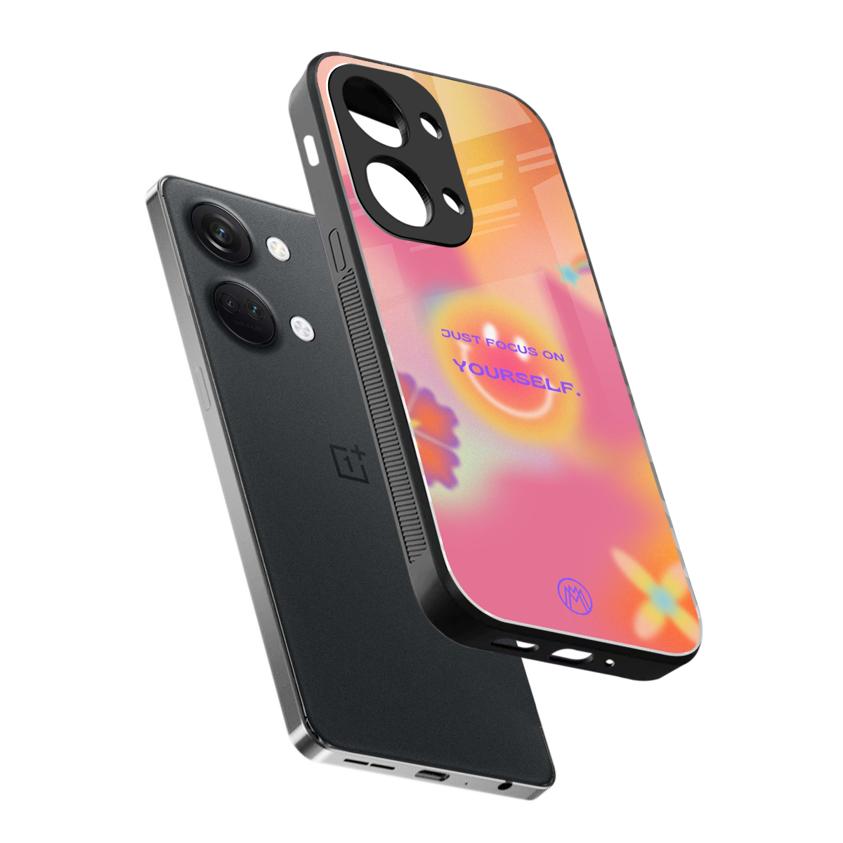 focus on yourself back phone cover | glass case for oneplus nord 3