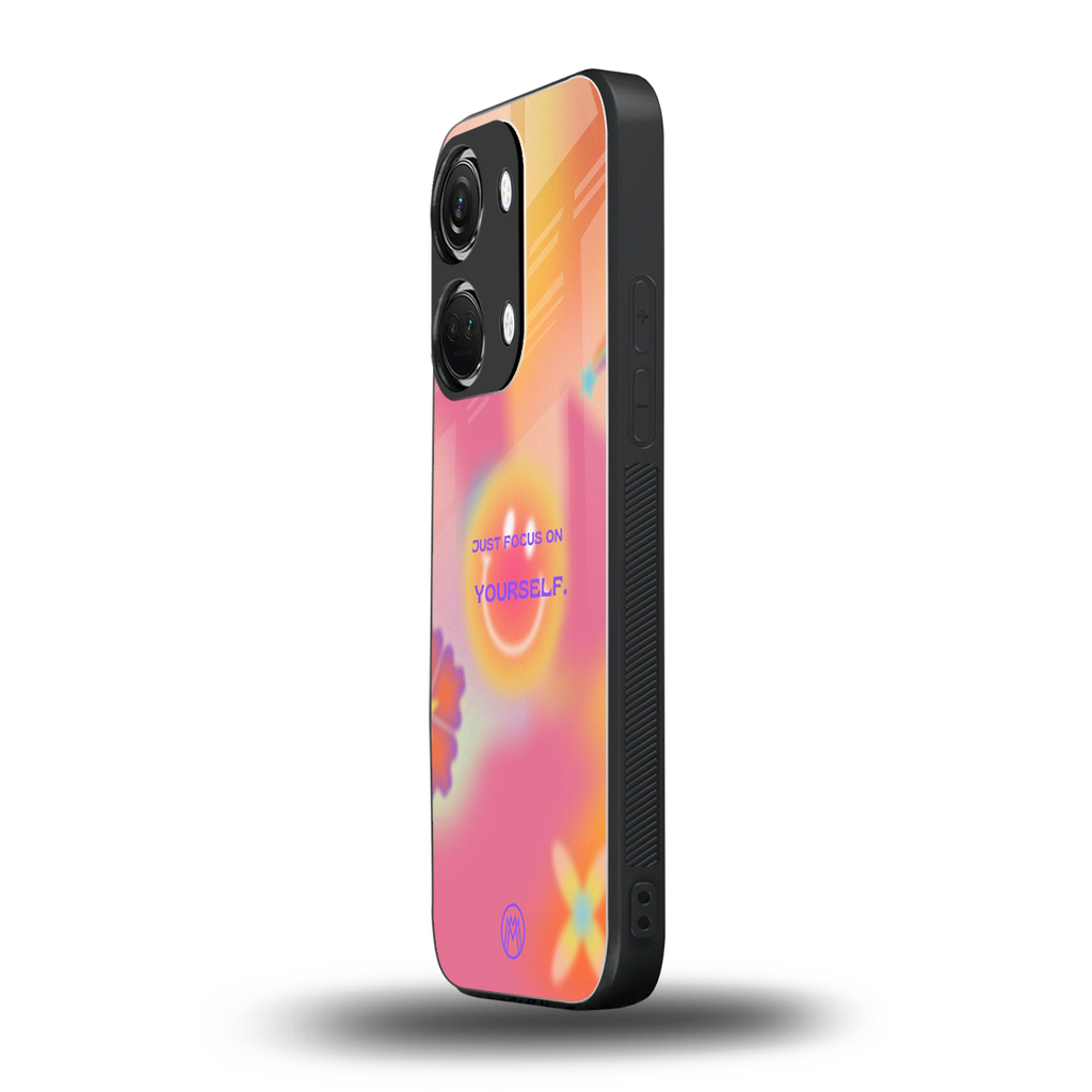 focus on yourself back phone cover | glass case for oneplus nord 3