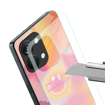 focus on yourself back phone cover | glass case for oneplus nord 3