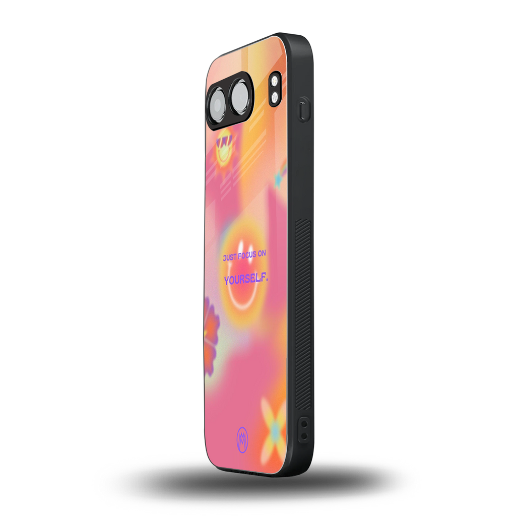 focus on yourself back phone cover | glass case for oneplus nord 4
