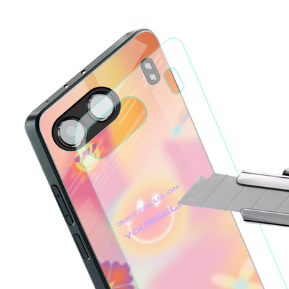 focus on yourself back phone cover | glass case for oneplus nord 4