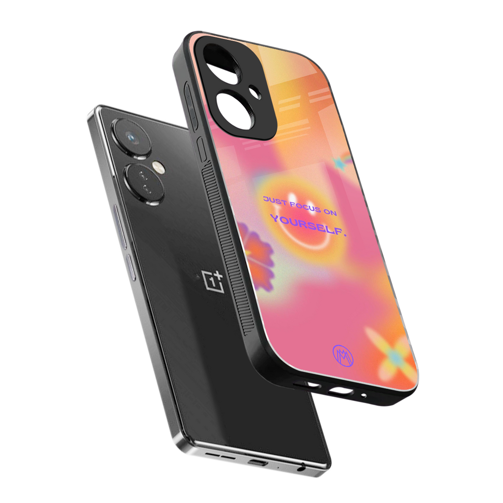 focus on yourself back phone cover | glass case for oneplus nord ce 3