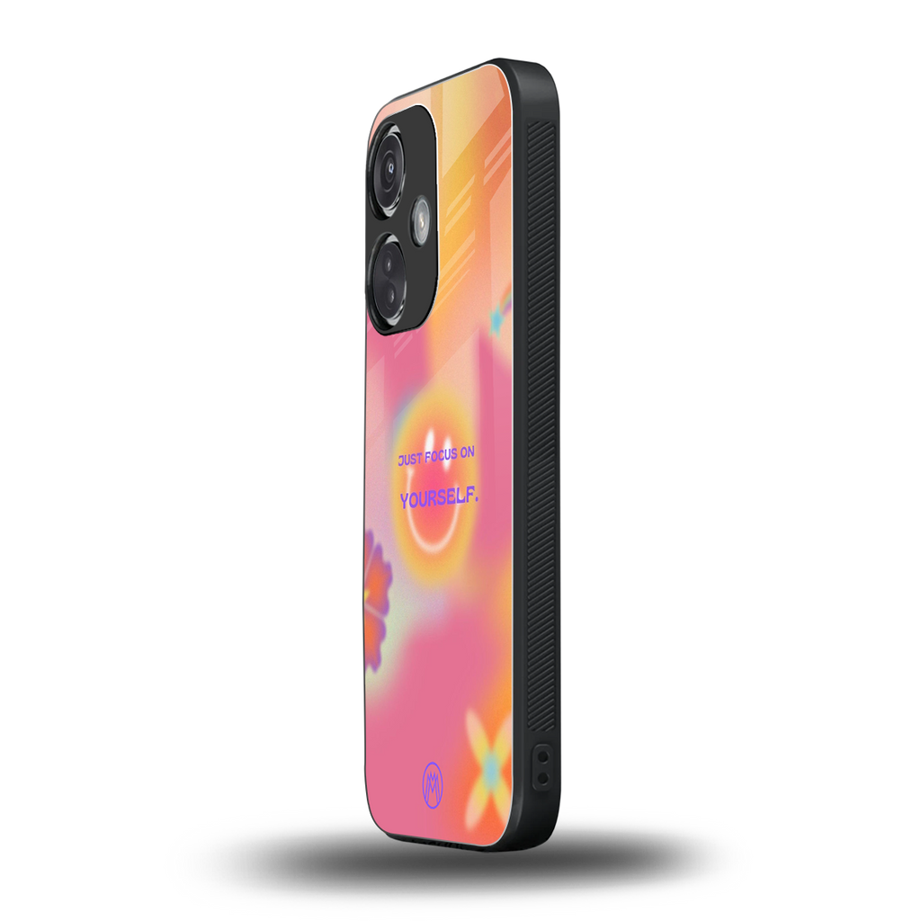focus on yourself back phone cover | glass case for oneplus nord ce 3