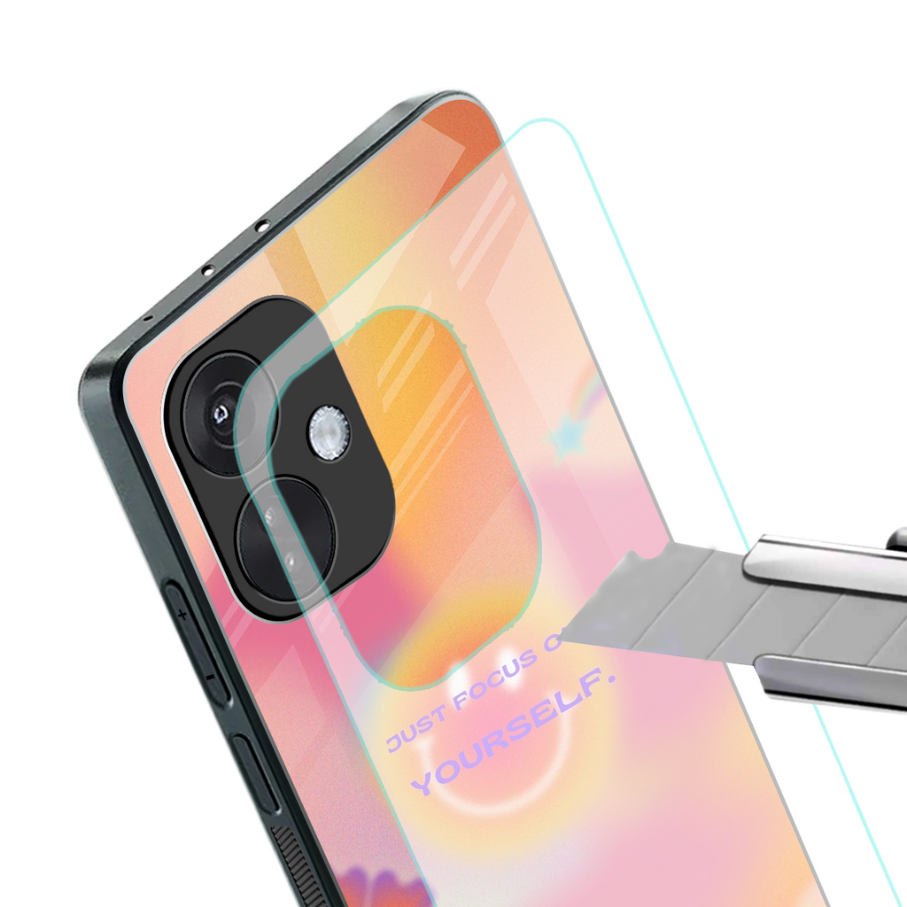 focus on yourself back phone cover | glass case for oneplus nord ce 3