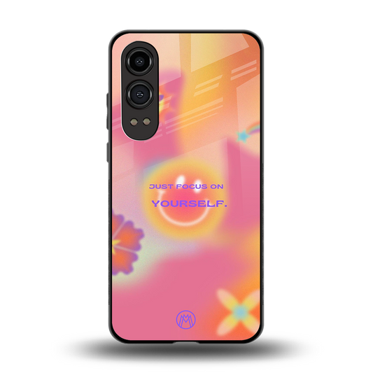 focus on yourself back phone cover | glass case for oneplus nord ce 4 lite