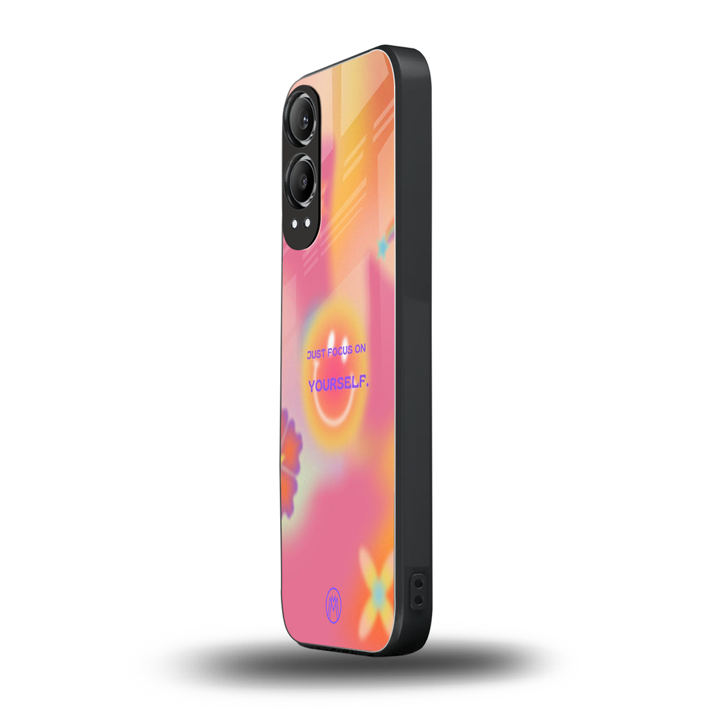 focus on yourself back phone cover | glass case for oneplus nord ce 4 lite
