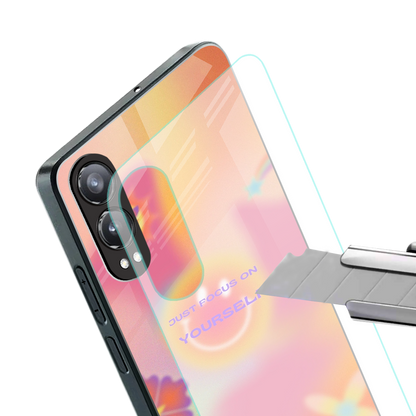 focus on yourself back phone cover | glass case for oneplus nord ce 4 lite