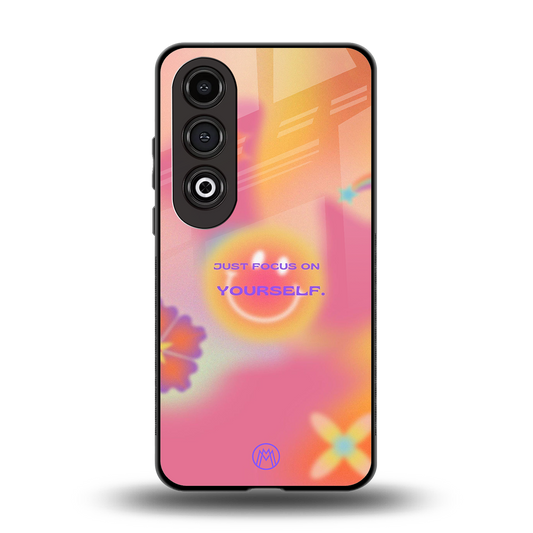 focus on yourself back phone cover | glass case for oneplus nord ce 4