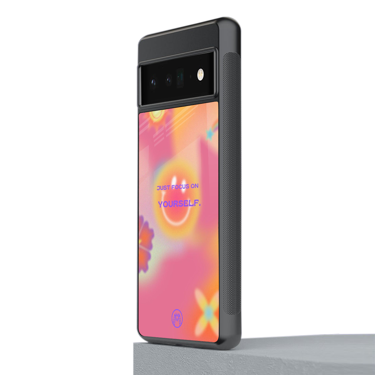 focus on yourself back phone cover | glass case for google pixel 6 pro